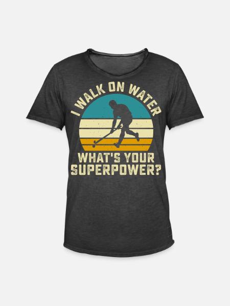 Hockey - Men's Vintage T-Shirt - washed black