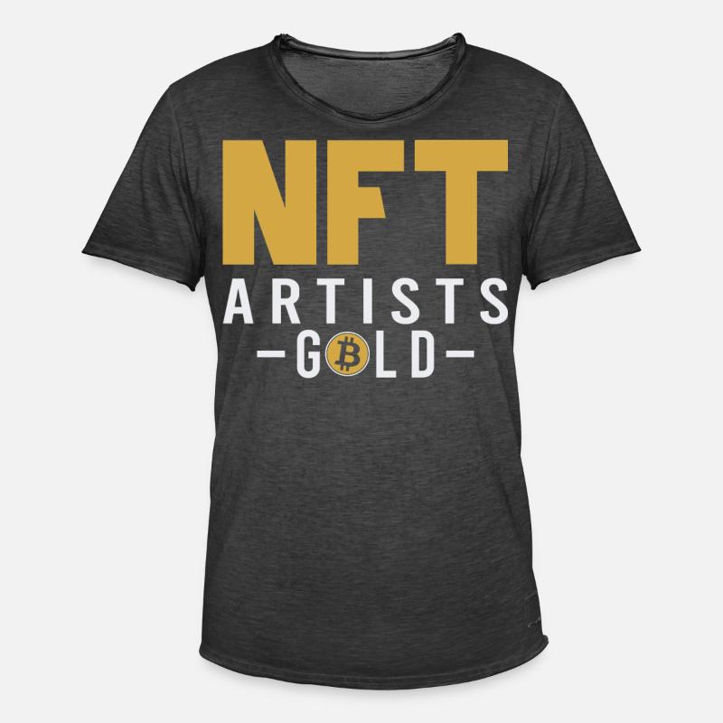 NFT - Männer Vintage T-Shirt - Vintage Schwarz