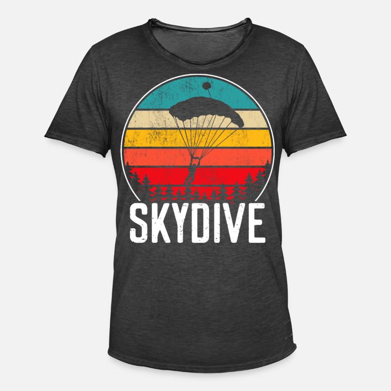 Skydive skydiving - Männer Vintage T-Shirt - Vintage Schwarz
