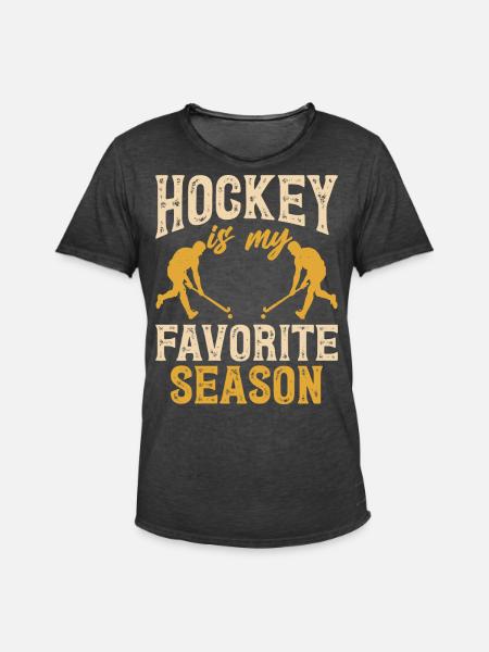 Hockey - Men's Vintage T-Shirt - washed black