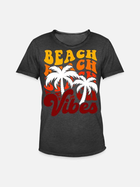 Beach Vibes - Men's Vintage T-Shirt - washed black