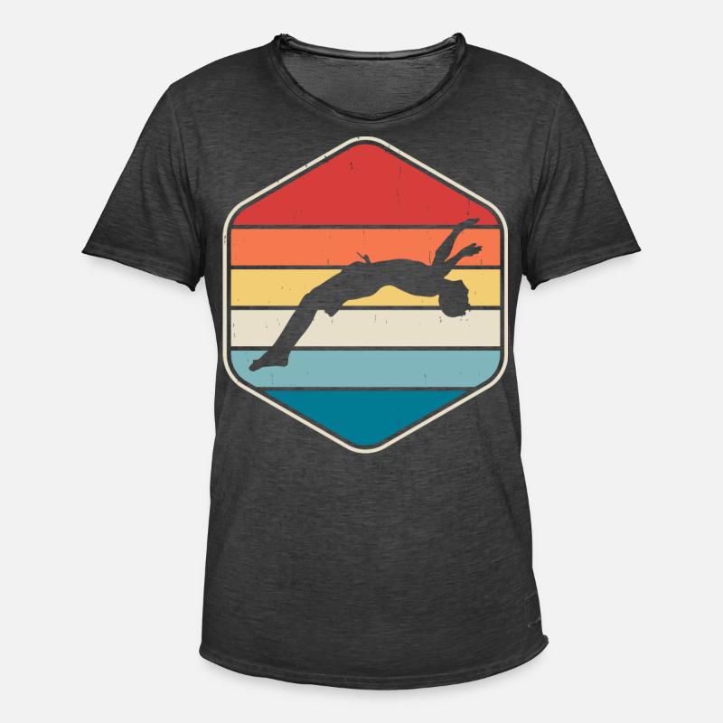 Schwimmen Schwimmer - Männer Vintage T-Shirt - Vintage Schwarz