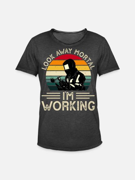 Welding Welder - Men's Vintage T-Shirt - washed black