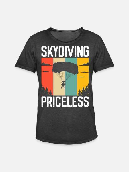 Skydiving - Männer Vintage T-Shirt - Vintage Schwarz