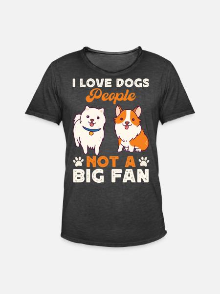 Dogs Dog - Men's Vintage T-Shirt - washed black