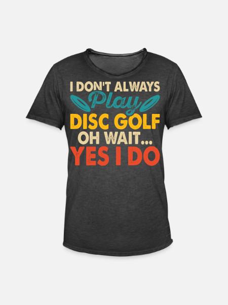 Discgolf Disc Golf - T-shirt vintage Homme - noir vintage