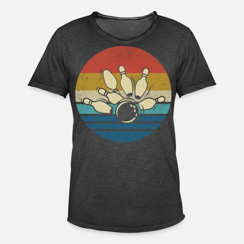 Bowling - Männer Vintage T-Shirt - Vintage Schwarz
