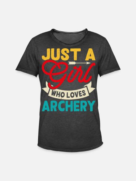Archery Archer - Men's Vintage T-Shirt - washed black