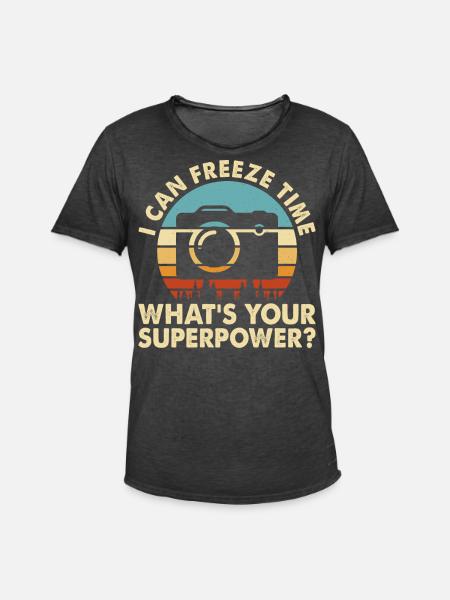 Photographer - Men's Vintage T-Shirt - washed black