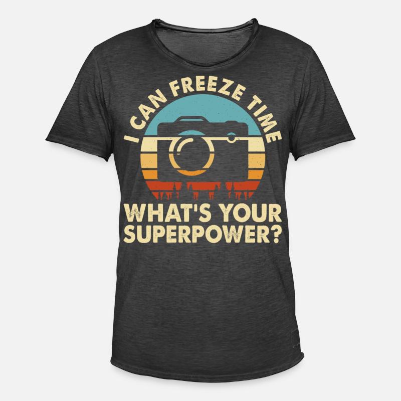Fotograf - Männer Vintage T-Shirt - Vintage Schwarz
