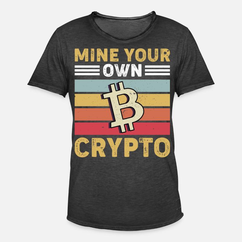 Bitcoin Krypto Kryptowährung - Männer Vintage T-Shirt - Vintage Schwarz