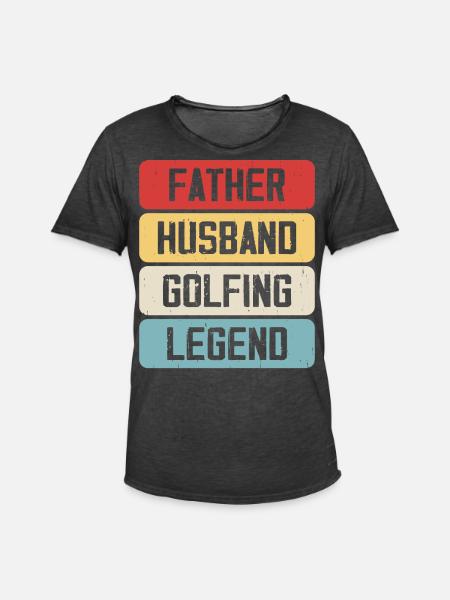 Golf Golfer - Men's Vintage T-Shirt - washed black