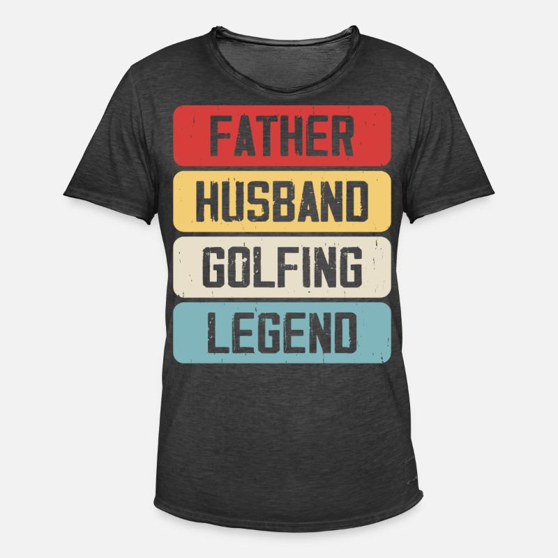 Golf Golfer - Männer Vintage T-Shirt - Vintage Schwarz
