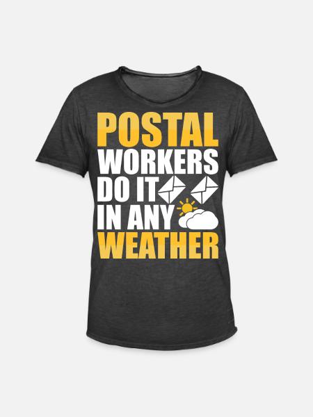 Postman Postman Postman - Men's Vintage T-Shirt - washed black