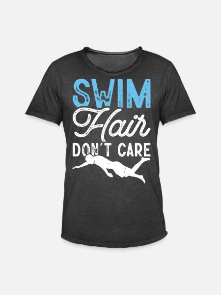 Swimming Swimmers - Men's Vintage T-Shirt - washed black