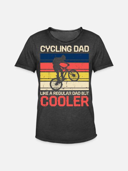 Bicycle Dad - Men's Vintage T-Shirt - washed black