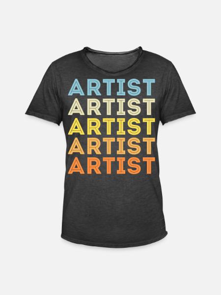 Artist - Men's Vintage T-Shirt - washed black
