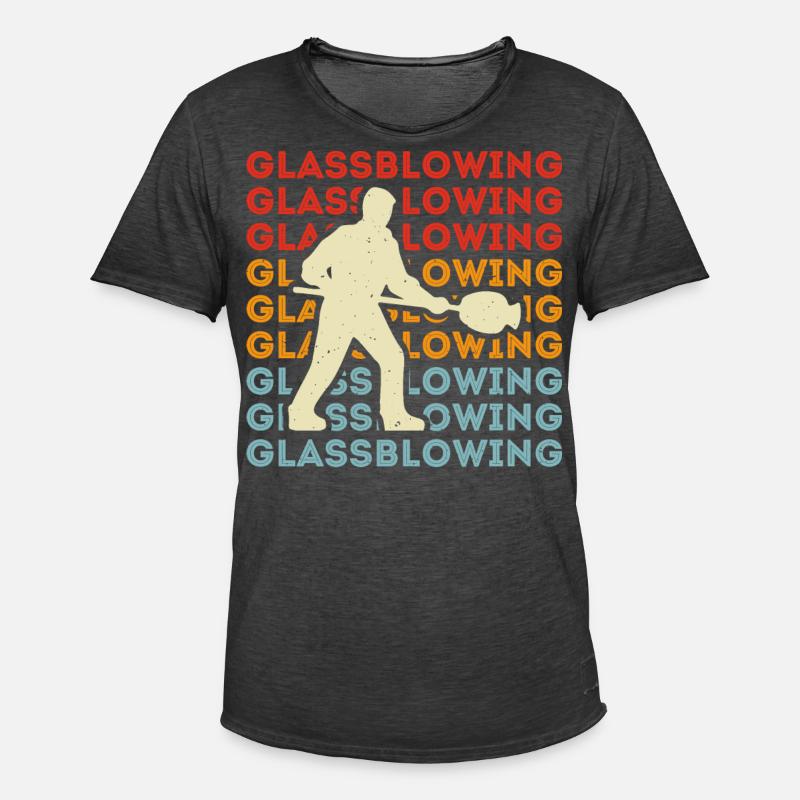 Glasbläser - Männer Vintage T-Shirt - Vintage Schwarz