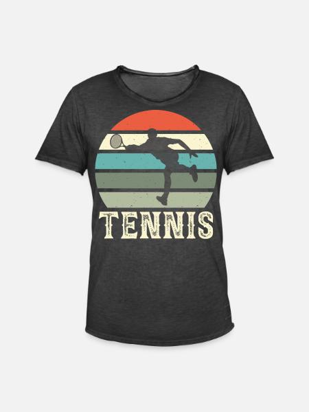 Tennis - Men's Vintage T-Shirt - washed black