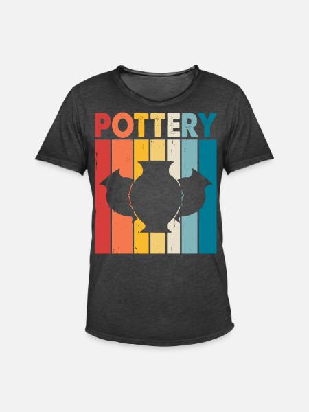 Pottery Pottery Pottery - Men's Vintage T-Shirt - washed black