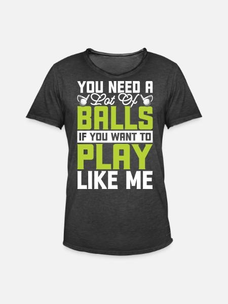 Golf Golfer - Men's Vintage T-Shirt - washed black