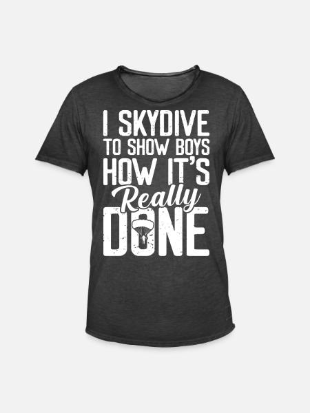 Skydiving - Männer Vintage T-Shirt - Vintage Schwarz