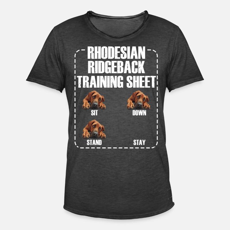 RHODESIAN RIDGEBACK TRAINING SHEET Ridgeback - Männer Vintage T-Shirt - Vintage Schwarz