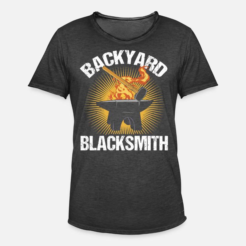 Backyard Blacksmith Amboss Schmied - Männer Vintage T-Shirt - Vintage Schwarz