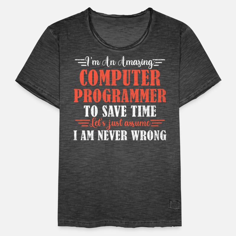 Awesome Computer Programmer Männer Vintage T-Shirt