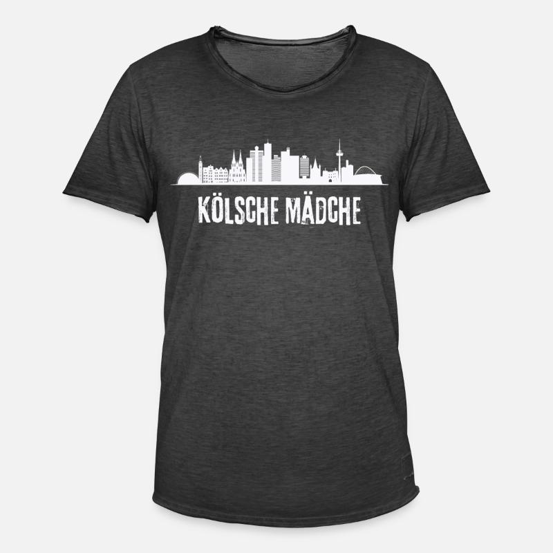 Kölsche Mädche - Männer Vintage T-Shirt - Vintage Schwarz