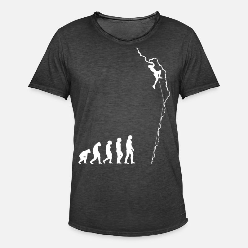 Klettern Evolution - Männer Vintage T-Shirt - Vintage Schwarz