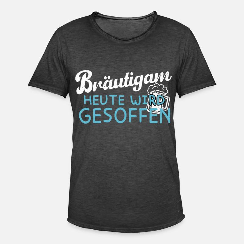Bräutigam - Heute wird gesoffen - JGA - Männer Vintage T-Shirt - Vintage Schwarz