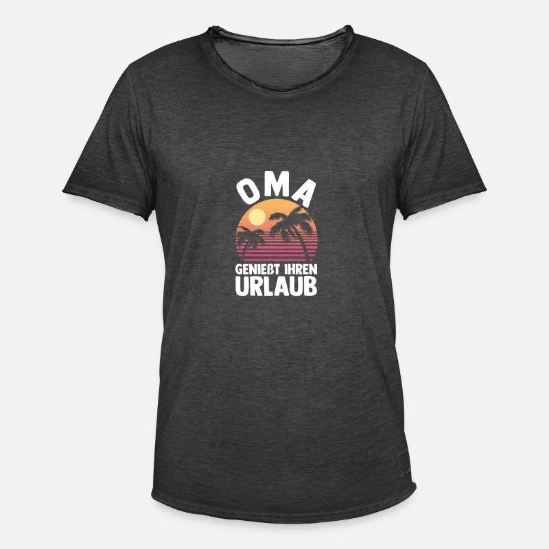 Urlaub Urlauberin Großmutter Oma - Männer Vintage T-Shirt - Vintage Schwarz