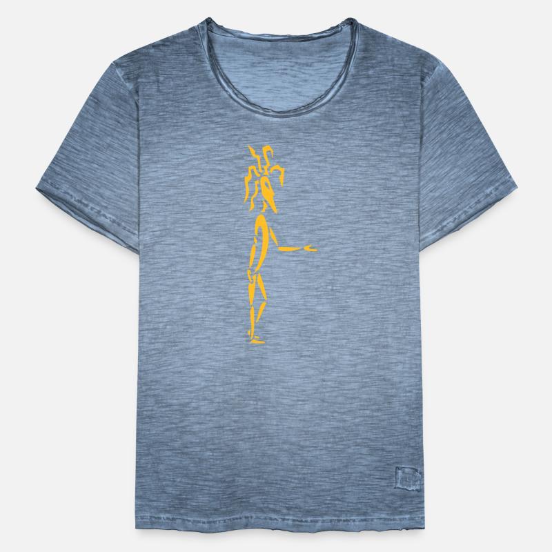 Mann mit Dreadlocks Männer Vintage T-Shirt