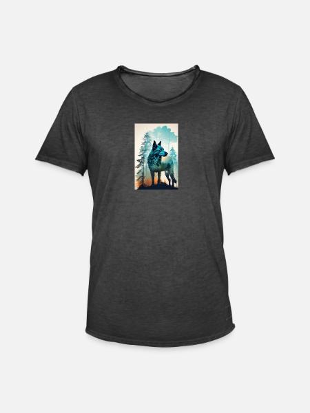 Wunderschöner Wachhund - Männer Vintage T-Shirt - Vintage Schwarz