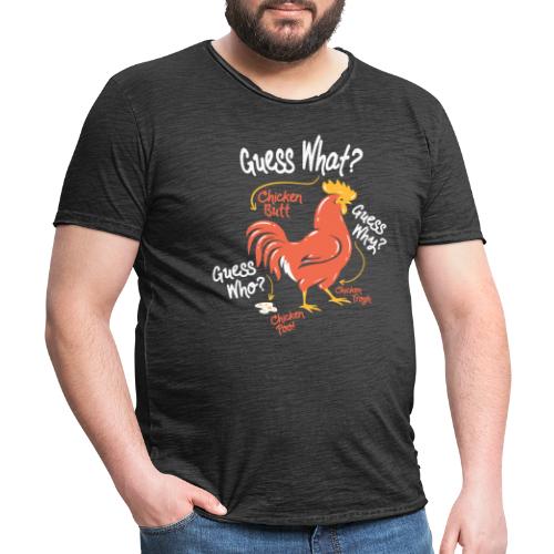 Lustiges Rate mal was das ist Huhn Po Hintern - Männer Vintage T-Shirt