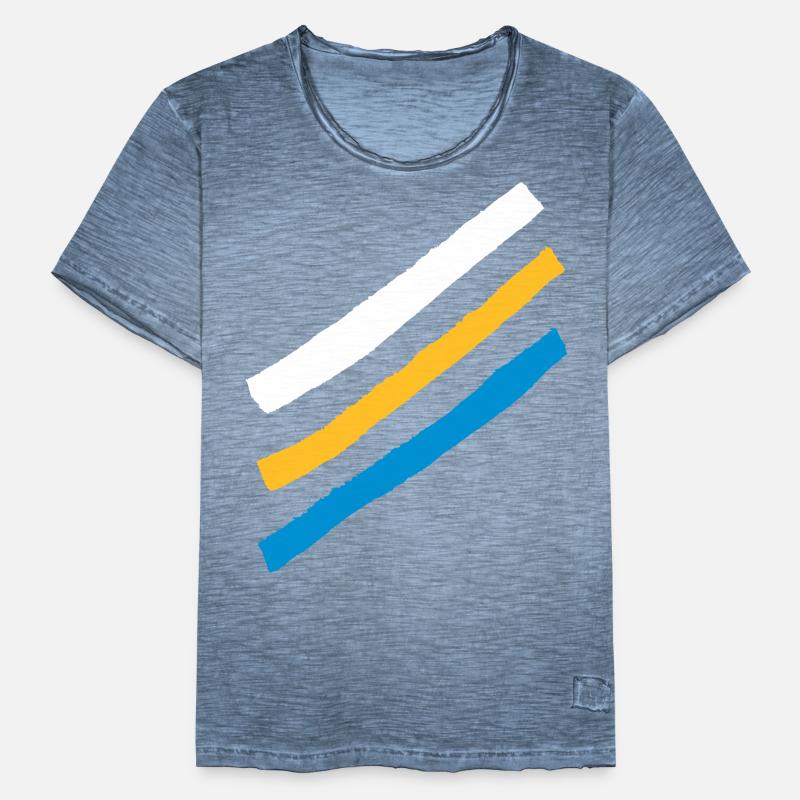 Stripe Decoration - Colors Selectable / Vector Graphics Men's Vintage T-Shirt