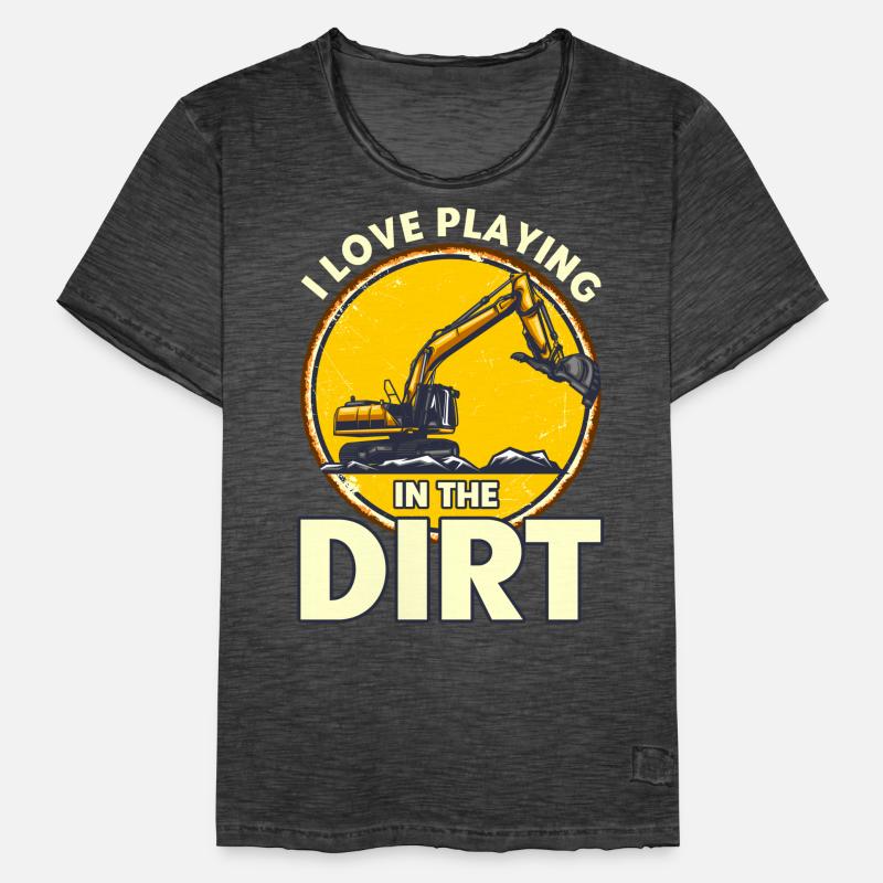 Operator Excavator Construction Gift Men's Vintage T-Shirt