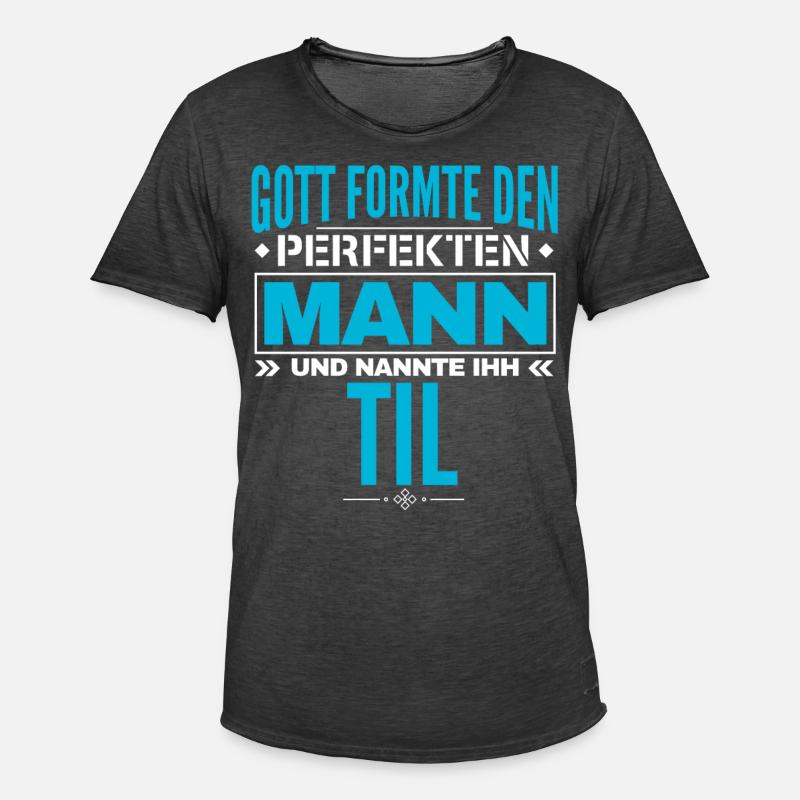 Til Name Design - Männer Vintage T-Shirt - Vintage Schwarz