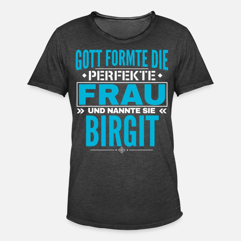Conception du nom Birgit - T-shirt vintage Homme - noir vintage