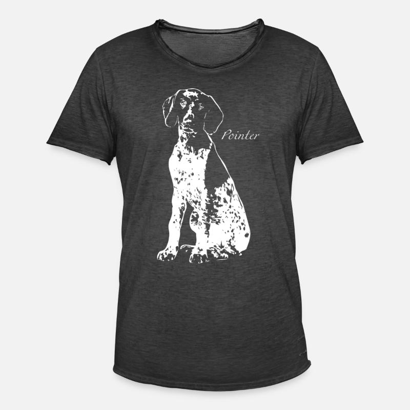 Pointer - Männer Vintage T-Shirt - Vintage Schwarz