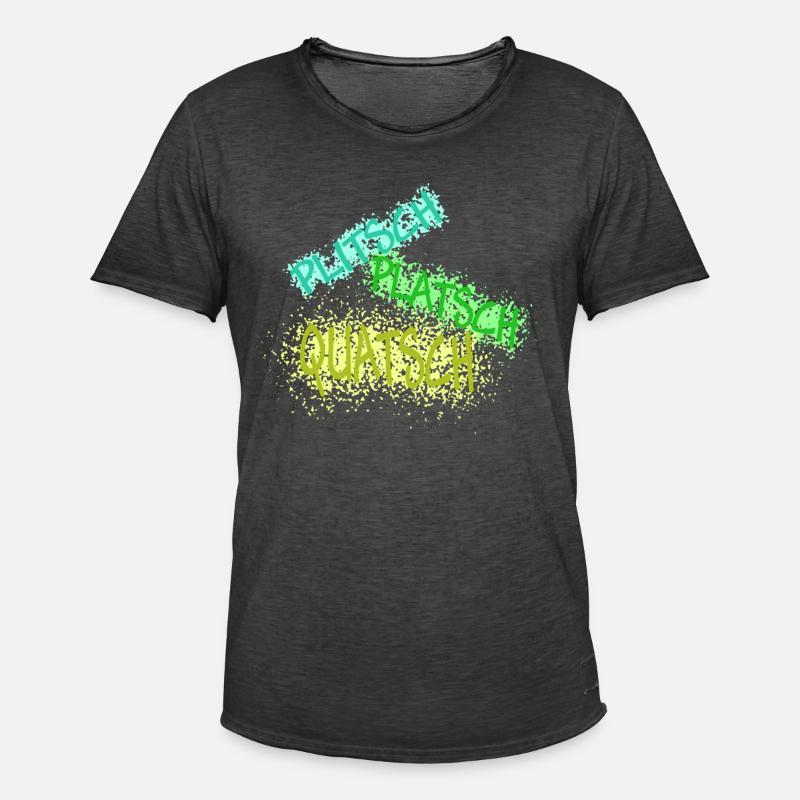 plitsch platsch quatsch hell - Männer Vintage T-Shirt - Vintage Schwarz