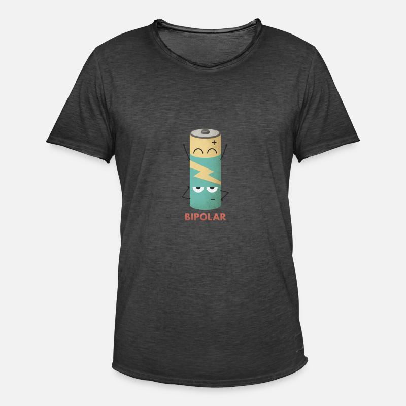 Bipolar Batterie - Männer Vintage T-Shirt - Vintage Schwarz