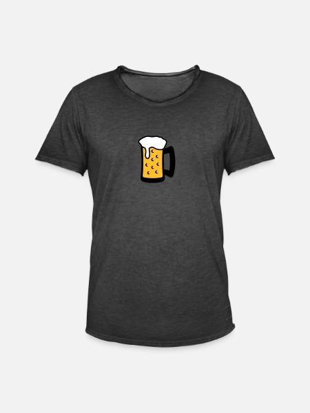Beer Glas - Men's Vintage T-Shirt - washed black