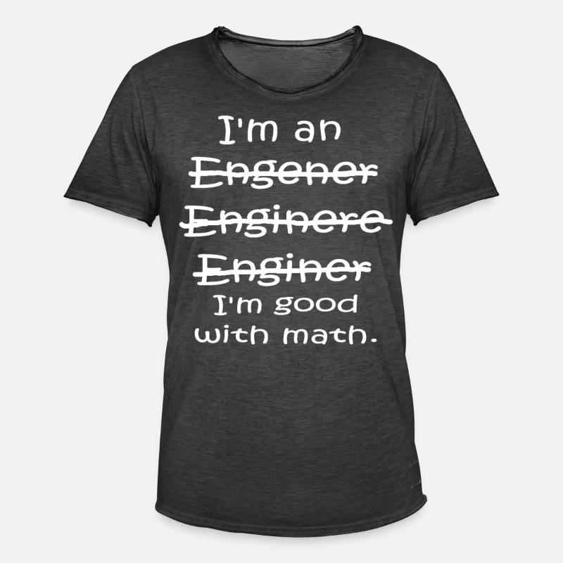 Engineer engineer math - Men's Vintage T-Shirt - washed black