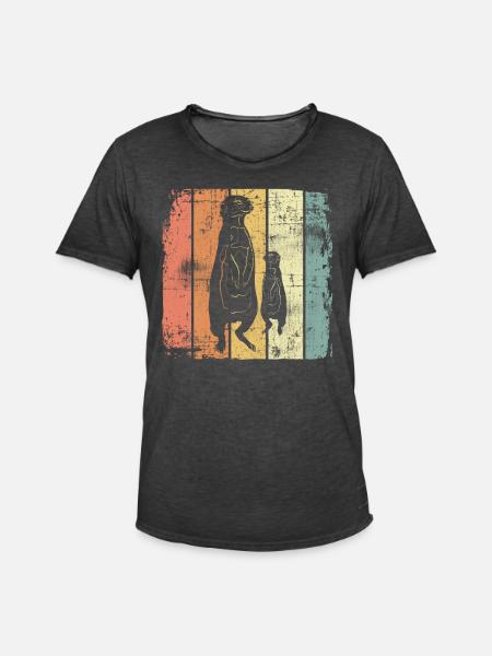 suricates - T-shirt vintage Homme - noir vintage