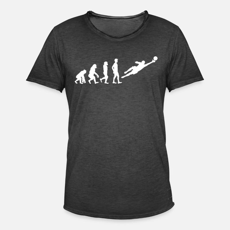 Torwart Evolution - Männer Vintage T-Shirt - Vintage Schwarz