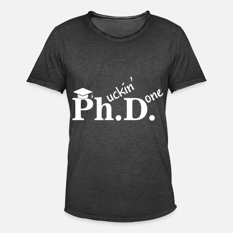 Phd Abschlussfeier Student Geschenk Dissertation - Männer Vintage T-Shirt - Vintage Schwarz