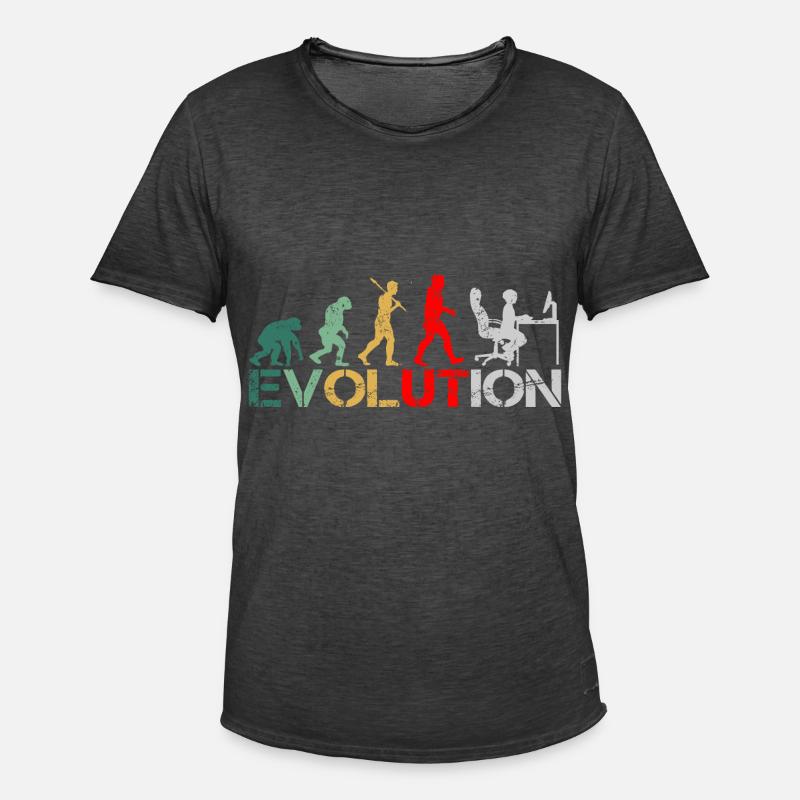 Computer Nerd Programmierer Evolution witzige - Männer Vintage T-Shirt - Vintage Schwarz