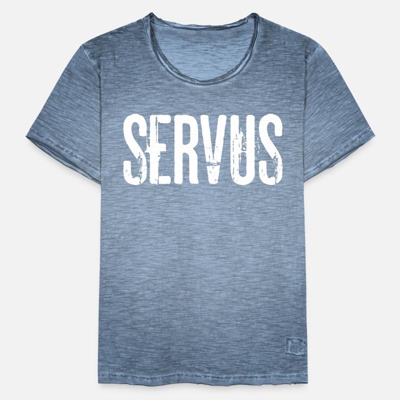 Servus Moin Hello Welcome Funny Fun Gift Men's Vintage T-Shirt